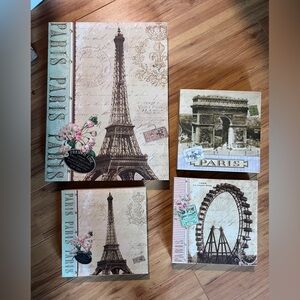 Paris Themed Decorative Boxes Set